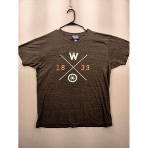 VTG Bunker Wisconsin Circle Grey Short Sleeve T-Shirt Men's Size XL Made in USA